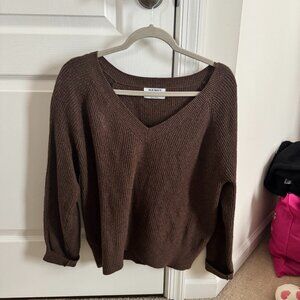 Old Navy V-Neck Brown Sweater